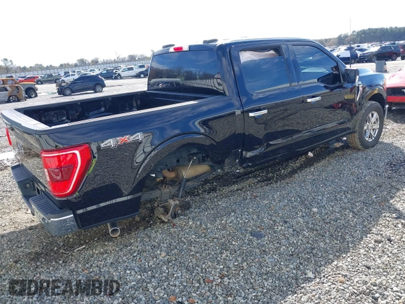 2023 Ford F-150 XL with VIN 1FTFW1E53PKG07088, listed as a IAAI auction lot 41442237 with 21,403 mi miles. Bid and sale history available at carsss.com. Image 4.