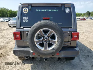 2018 Jeep Wrangler Unlimited Sahara with VIN 1C4HJXEG5JW221302, listed as a Copart auction lot 58010785 with 96,211 mi miles and Salvage title. Bid and sale history available at DreamBid. Image 6.