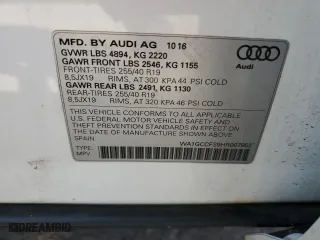 2017 Audi Q3 Prestige with VIN WA1GCCFS9HR007952, listed as a Copart auction lot 54565915 with 184,197 mi miles and Clean Title. Bid and sale history available at carsss.com. Image 13.
