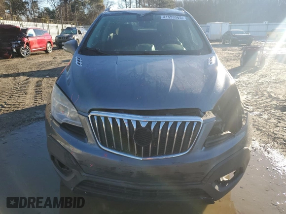 2014 Buick Encore with VIN KL4CJASB9EB595001, listed as a Copart auction lot 41593305 with 125,580 mi miles and Salvage Title. Bid and sale history available at carsss.com. Image 5.