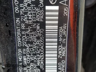2010 Toyota Prius II z VIN JTDKN3DU0A0055770, wystawiony jako Copart lot #60022695 z przebiegiem 270 367 mil mil oraz Czysty tytuł • Clean title. Historia ofert i sprzedaży dostępna na DreamBid. Obrazek 12.