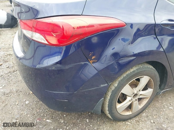2013 Hyundai Elantra GLS PZEV with VIN 5NPDH4AE9DH347623, listed as a IAAI auction lot 41177236 with 217,294 mi miles. Bid and sale history available at carsss.com. Image 6.