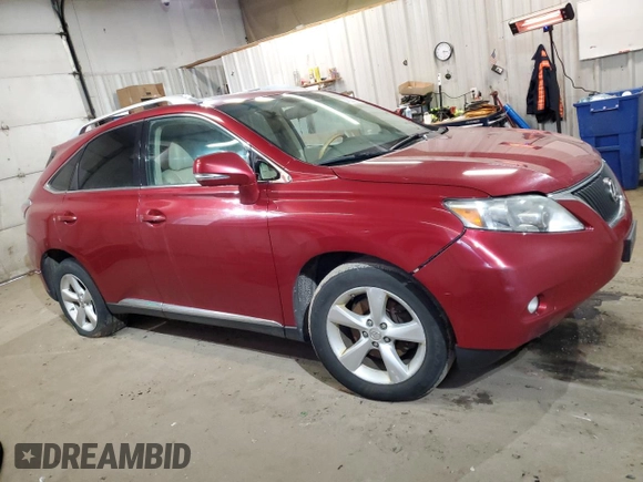 2011 Lexus RX 350 with VIN 2T2BK1BA9BC091756, listed as a Copart auction lot 48238285 with 184,157 mi miles and Salvage Title. Bid and sale history available at DreamBid. Image 4.