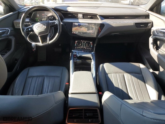 2023 Audi e-tron Sportback S line Premium Plus with VIN WA12AAGE8PB007462, listed as a Copart auction lot 84745814 with 15,897 mi miles and Salvage Title. Bid and sale history available at carsss.com. Image 8.