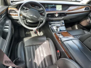 2018 Genesis G90 3.3T Premium with VIN KMHG34JA9JU043262, listed as a Copart auction lot 48592955 with 75,614 mi miles and Salvage Title. Bid and sale history available at carsss.com. Image 8.