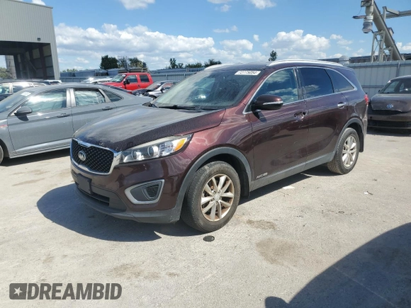 2016 Kia Sorento LX with VIN 5XYPGDA58GG001526, listed as a Copart auction lot 72775054 with 186,118 mi miles and Salvage Title. Bid and sale history available at DreamBid. Image 1.