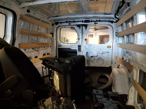 2024 Ford Transit Cargo with VIN 1FTBR1Y88RKA70197, listed as a Copart auction lot 76137834 with Not Provided miles and Clean Title. Bid and sale history available at DreamBid. Image 10.