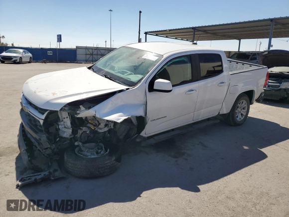 2021 Chevrolet Colorado 2WD LT with VIN 1GCGSCEA2M1237889, listed as a Copart auction lot 74773834 with 39,929 mi miles and Salvage Title. Bid and sale history available at carsss.com. Image 1.