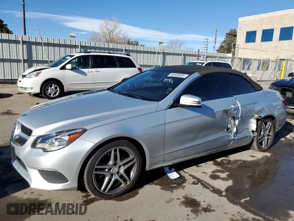 2015 Mercedes-Benz E 400 with VIN WDDKK6FF7FF300518, listed as a Copart auction lot 85859404 with 50,010 mi miles and Salvage title. Bid and sale history available at DreamBid. Image 1.