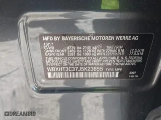 2018 BMW X1 xDrive28i with VIN WBXHT3C37J5K23855, listed as a IAAI auction lot 41442191 with 1 mi miles. Bid and sale history available at carsss.com. Image 9.