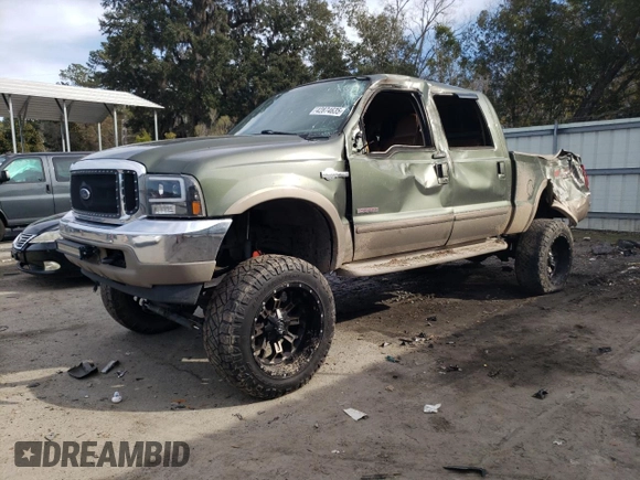 2003 Ford Super Duty F-250 XL with VIN 1FTNW21PX3ED15505, listed as a Copart auction lot 42874635 with 227,189 mi miles and Salvage Title. Bid and sale history available at carsss.com. Image 1.