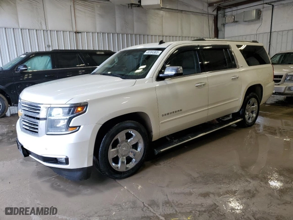 2015 Chevrolet Suburban LTZ with VIN 1GNSKKKC4FR120918, listed as a Copart auction lot 48384965 with 182,199 mi miles and Clean Title. Bid and sale history available at carsss.com. Image 1.