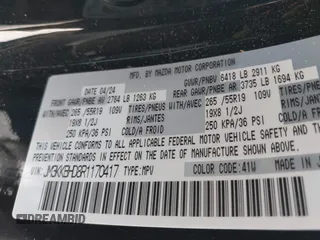 2024 Mazda CX-90 Preferred with VIN JM3KKBHD8R1170417, listed as a IAAI auction lot 42187058 with 7,243 mi miles and . Bid and sale history available at DreamBid. Image 9.