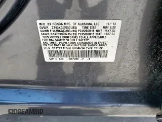 2014 Honda Ridgeline RTL z VIN 5FPYK1F53EB004694, wystawiony jako Copart lot #57222085 z przebiegiem 128 210 mil mil oraz Szkoda całkowita • Salvage title. Historia ofert i sprzedaży dostępna na DreamBid. Obrazek 12.