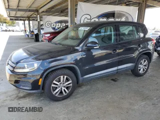 2013 Volkswagen Tiguan S with VIN WVGAV3AX8DW592149, listed as a Copart auction lot 62198995 with 120,066 mi miles and Salvage title. Bid and sale history available at DreamBid. Image 1.