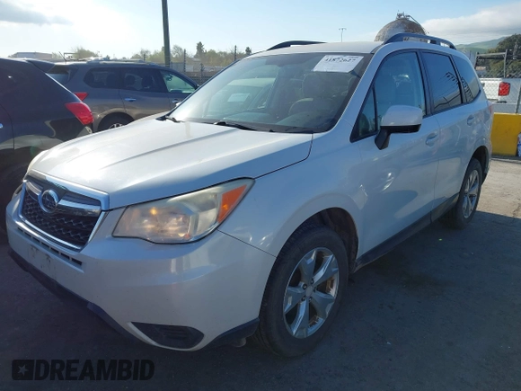 2014 Subaru Forester 2.5i Premium with VIN JF2SJACC4EG515701, listed as a IAAI auction lot 41872627 with 218,146 mi miles. Bid and sale history available at carsss.com. Image 2.