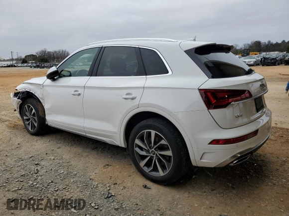 2022 Audi Q5 S line Premium Plus with VIN WA1EAAFY7N2103038, listed as a Copart auction lot 87447034 with 25,650 mi miles and Salvage Title. Bid and sale history available at carsss.com. Image 2.