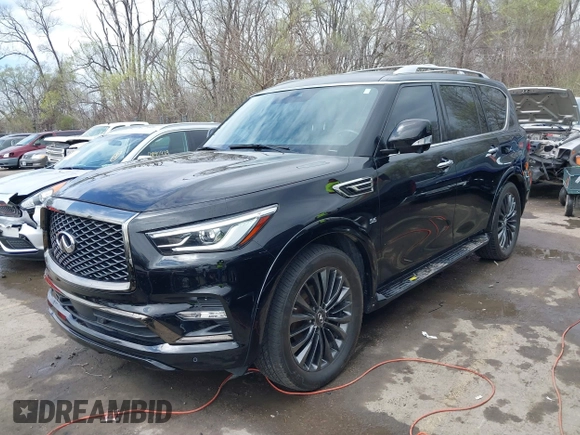 2020 Infiniti QX80 LUXE with VIN JN8AZ2NE8L9251265, listed as a IAAI auction lot 41892787 with 92,297 mi miles. Bid and sale history available at carsss.com. Image 18.