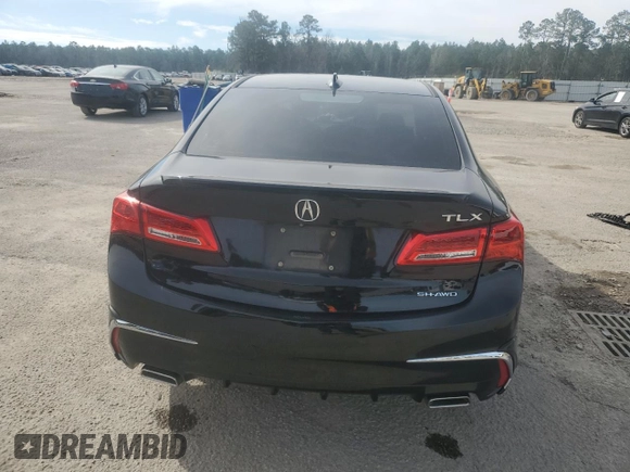2018 Acura TLX Advance with VIN 19UUB3F72JA004095, listed as a Copart auction lot 45872825 with 101,214 mi miles and Salvage title. Bid and sale history available at DreamBid. Image 6.