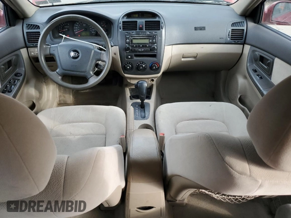 2006 Kia Spectra EX with VIN KNAFE121865254300, listed as a Copart auction lot 51271085 with 151,680 mi miles and Salvage Title. Bid and sale history available at carsss.com. Image 8.