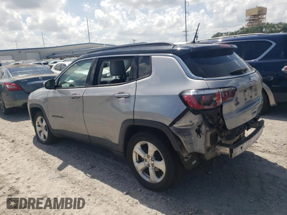 2018 Jeep Compass Latitude with VIN 3C4NJCBB1JT204927, listed as a Copart auction lot 55349635 with 75,955 mi miles and Salvage title. Bid and sale history available at DreamBid. Image 2.