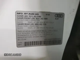 2021 Audi e-tron Premium with VIN WA1AAAGE4MB012617, listed as a Copart auction lot 42324445 with 42,766 mi miles and Salvage Title. Bid and sale history available at DreamBid. Image 14.