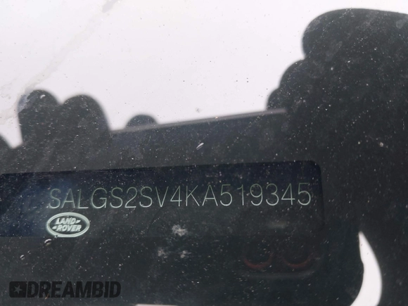 2019 Land Rover Range Rover HSE with VIN SALGS2SV4KA519345, listed as a IAAI auction lot 41825924 with 91,450 mi miles and . Bid and sale history available at DreamBid. Image 17.