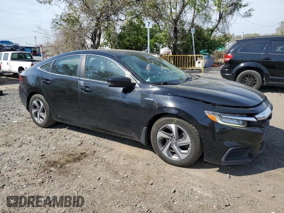 2019 Honda Insight EX with VIN 19XZE4F53KE012804, listed as a Copart auction lot 53758625 with 107,333 mi miles and Salvage Title. Bid and sale history available at carsss.com. Image 4.