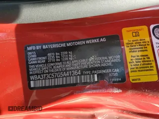2016 BMW 4 Series 435i z VIN WBA3T3C57G5A41364, wystawiony jako Copart lot #85816774 z przebiegiem 23 994 mil mil oraz Szkoda całkowita • Salvage title. Historia ofert i sprzedaży dostępna na DreamBid. Obrazek 12.