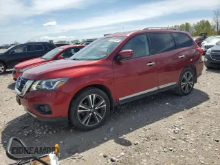 2018 Nissan Pathfinder SL z VIN 5N1DR2MMXJC616557, wystawiony jako Copart lot #55728745 z przebiegiem 85 417 mil mil oraz Czysty tytuł • Clean title. Historia ofert i sprzedaży dostępna na DreamBid. Obrazek 1.