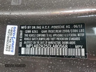 2013 Porsche Cayenne S с VIN WP1AB2A25DLA80568, выставлен на аукционе Copart как лот 43983015 с пробегом 105 779 миль миль и Списание • Salvage title. История ставок и продаж доступна на DreamBid. Изображение 13.