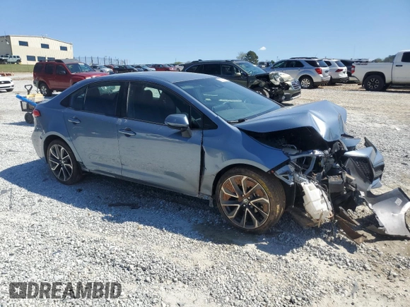 2020 Toyota Corolla SE with VIN 5YFS4RCE2LP040065, listed as a Copart auction lot 50591115 with 55,033 mi miles and Salvage Title. Bid and sale history available at DreamBid. Image 4.