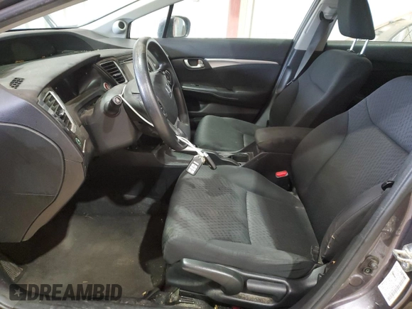 2015 Honda Civic EX with VIN 19XFB2F80FE702560, listed as a Copart auction lot 54255285 with 113,131 mi miles and Salvage Title. Bid and sale history available at DreamBid. Image 7.