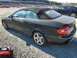2005 Mercedes-Benz CLK-Class 5.0L with VIN WDBTK75G05T036202, listed as a Copart auction lot 87225824 with 58,729 mi miles and Clean Title. Bid and sale history available at carsss.com. Image 2.