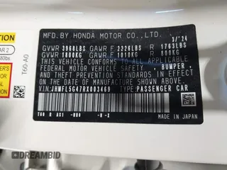 2024 Honda Civic Type R z VIN JHMFL5G47RX003469, wystawiony jako IAAI lot #42035698 z przebiegiem 20 572 mil mil oraz . Historia ofert i sprzedaży dostępna na DreamBid. Obrazek 9.