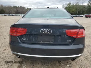 2014 Audi A8 3.0L TDI with VIN WAURMAFD1EN011155, listed as a Copart auction lot 49234365 with 106,967 mi miles and Salvage title. Bid and sale history available at DreamBid. Image 6.