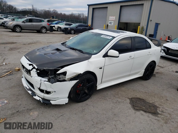 2010 Mitsubishi Lancer GTS with VIN JA32U8FW1AU026297, listed as a Copart auction lot 80580974 with 186,384 mi miles and Salvage Title. Bid and sale history available at DreamBid. Image 1.