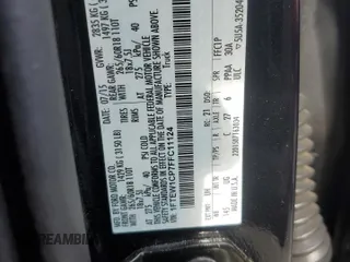 2015 Ford F-150 XL with VIN 1FTEW1CP7FFC11124, listed as a Copart auction lot 41777125 with 105,215 mi miles and Salvage title. Bid and sale history available at DreamBid. Image 12.