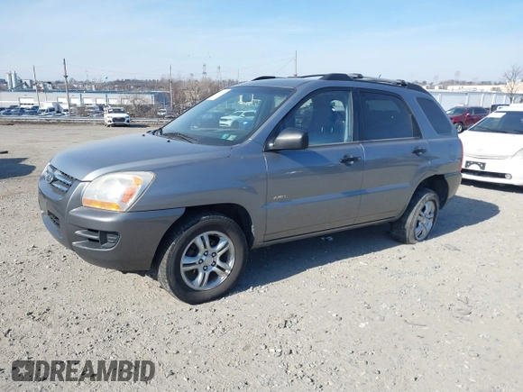 2008 Kia Sportage LX with VIN KNDJE723487455152, listed as a IAAI auction lot 41638720 with 247,286 mi miles. Bid and sale history available at carsss.com. Image 16.