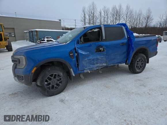 2024 Ford Ranger XLT with VIN 1FTER4HH7RLE11081, listed as a Copart auction lot 43806865 with 17,921 mi miles and Salvage Title. Bid and sale history available at DreamBid. Image 1.