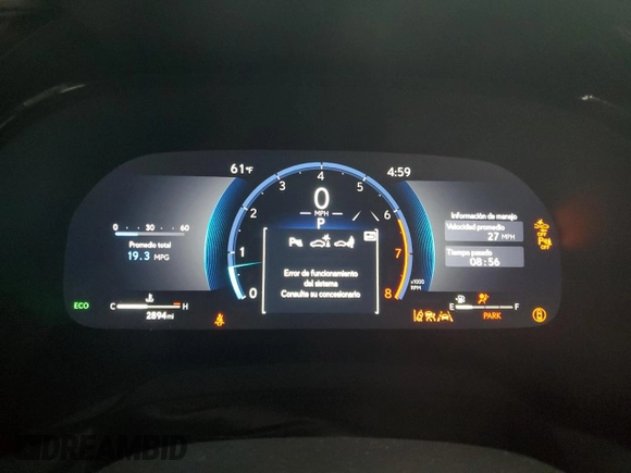 2025 Lexus RX 350 with VIN 2T2BAMCA0SC089705, listed as a Copart auction lot 58418835 with 2,894 mi miles and Salvage title. Bid and sale history available at DreamBid. Image 9.