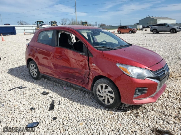 2021 Mitsubishi Mirage ES with VIN ML32AUHJ8MH007878, listed as a Copart auction lot 49356785 with 103,550 mi miles and Salvage Title. Bid and sale history available at carsss.com. Image 4.