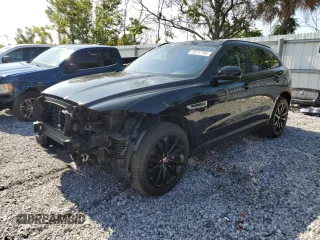 2018 Jaguar F-Pace 25t Premium with VIN SADCJ2FX6JA299858, listed as a Copart auction lot 59212765 with 74,971 mi miles and Salvage title. Bid and sale history available at DreamBid. Image 1.