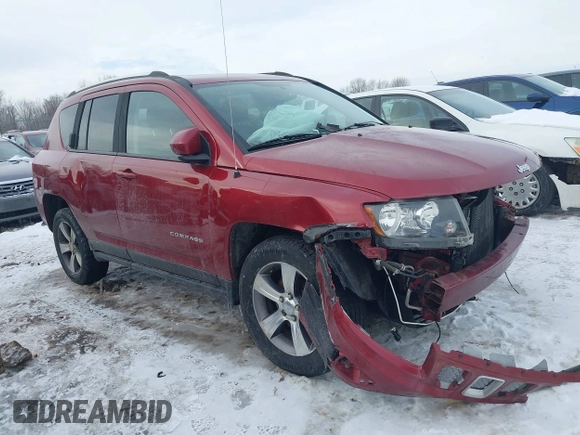 2016 Jeep Compass High Altitude Edition with VIN 1C4NJDEBXGD674518, listed as a IAAI auction lot 41635847 with 158,125 mi miles. Bid and sale history available at carsss.com. Image 1.