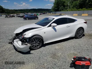 2015 Lexus RC 350 F Sport with VIN JTHHE5BC9F5002879, listed as a Copart auction lot 58354625 with 166,796 mi miles and Salvage title. Bid and sale history available at DreamBid. Image 1.