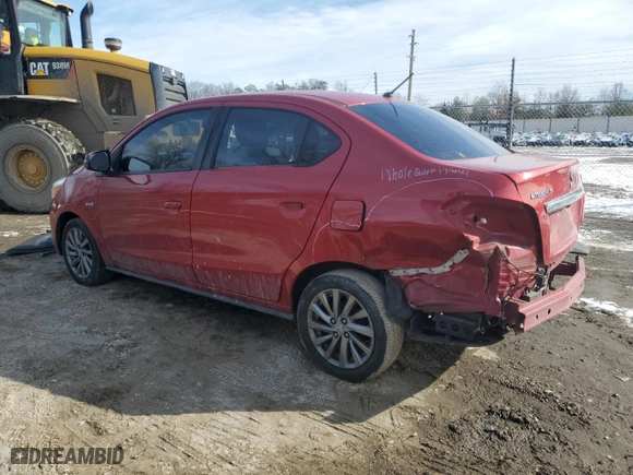 2019 Mitsubishi Mirage G4 SE with VIN ML32F4FJ9KHF10405, listed as a Copart auction lot 89288195 with 100,822 mi miles and Salvage Title. Bid and sale history available at carsss.com. Image 2.