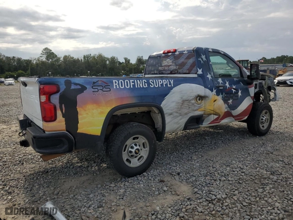 2022 Chevrolet Silverado 2500HD Work Truck with VIN 1GC0WLE75NF120645, listed as a Copart auction lot 68695054 with 103,785 mi miles and Salvage Title. Bid and sale history available at carsss.com. Image 3.