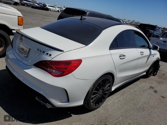 2016 Mercedes-Benz CLA 45 AMG with VIN WDDSJ5CB8GN357168, listed as a Copart auction lot 61197833 with 34,990 mi miles and . Bid and sale history available at DreamBid. Image 3.