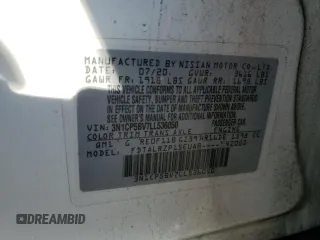 2020 Nissan Kicks S with VIN 3N1CP5BV7LL536050, listed as a Copart auction lot 49754775 with 85,454 mi miles and Salvage Title. Bid and sale history available at carsss.com. Image 13.