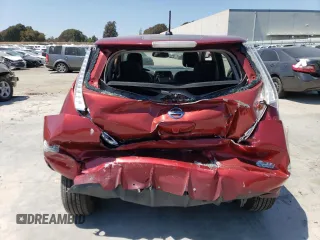 2015 Nissan LEAF SV with VIN 1N4AZ0CPXFC309636, listed as a Copart auction lot 57263473 with 0 mi miles. Bid and sale history available at carsss.com. Image 6.